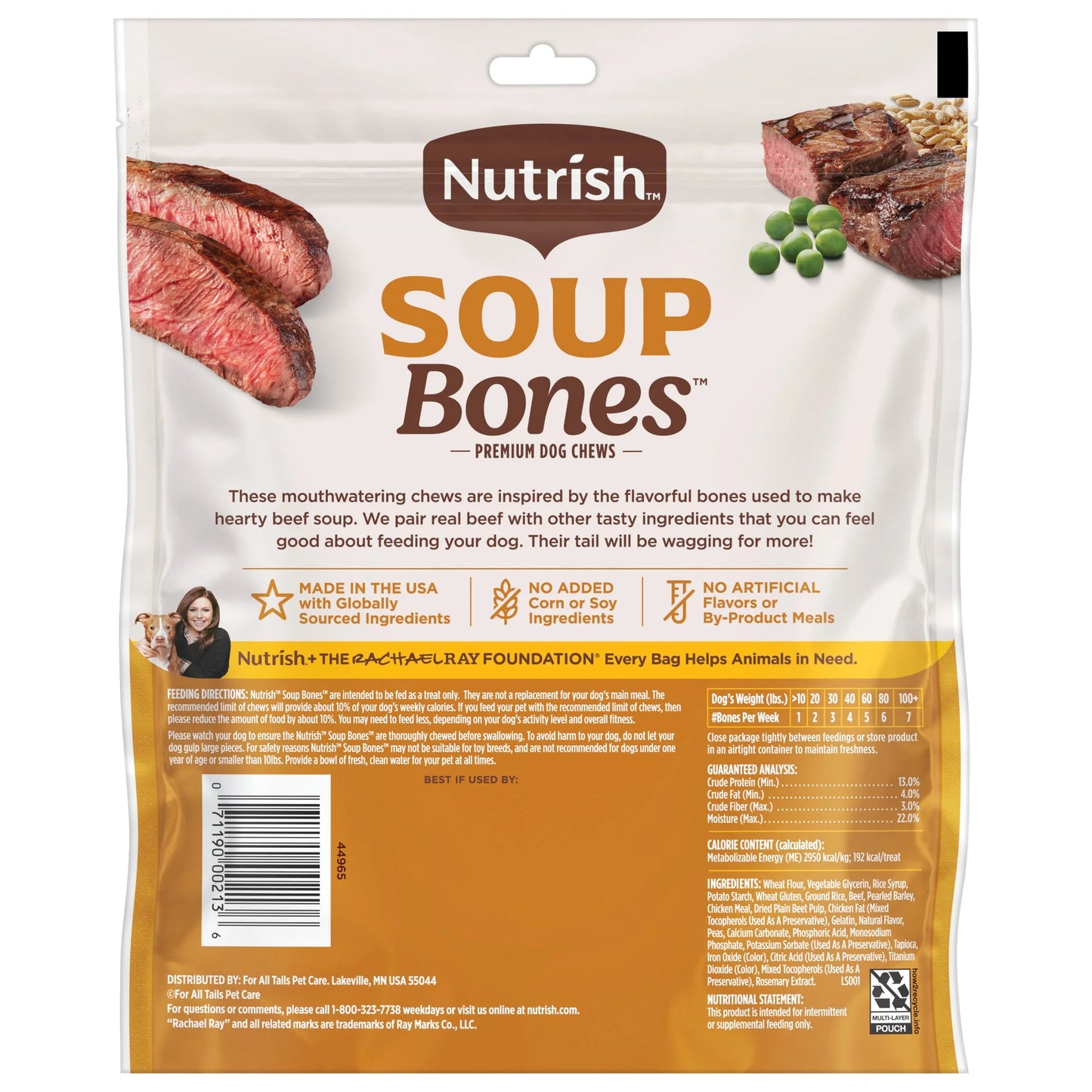 Soup Bones Premium Dog Chews with Real Beef and Barley, 11 Chews (Rachael Ray)