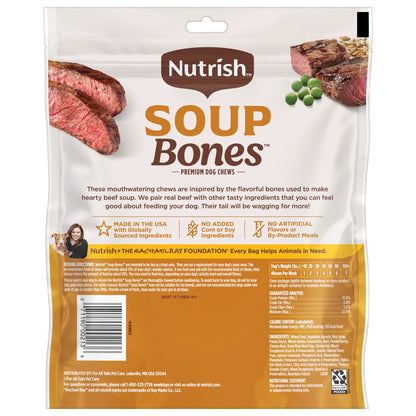 Soup Bones Premium Dog Chews with Real Beef and Barley, 11 Chews (Rachael Ray)