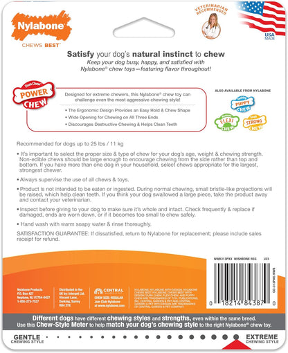 Ergonomic Hold Wishbone Power Chew Toy for Dogs, Dog Toys for Aggressive Chewers, Bison Flavor, Small - up to 25 Ibs, 1 Count