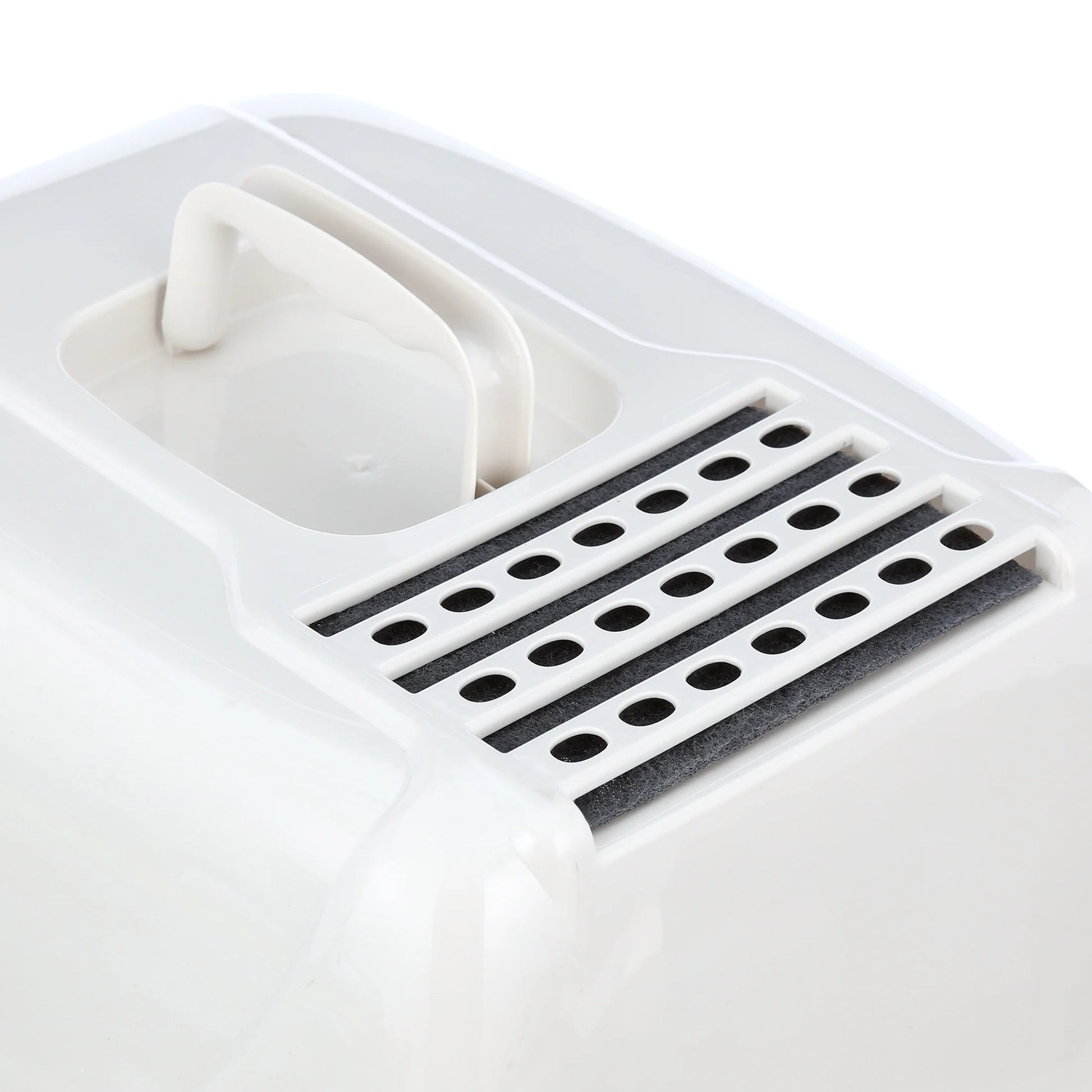 Pets Odor Control Large Enclosed Cat Litter Box, Hooded, Pearl, CP6