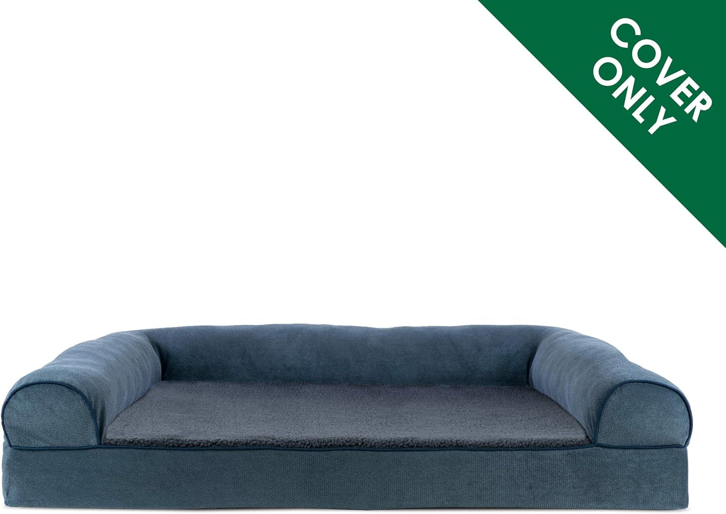 Replacement Dog Bed Cover Sherpa & Chenille Sofa-Style, Machine Washable - Orion Blue, Jumbo (X-Large)