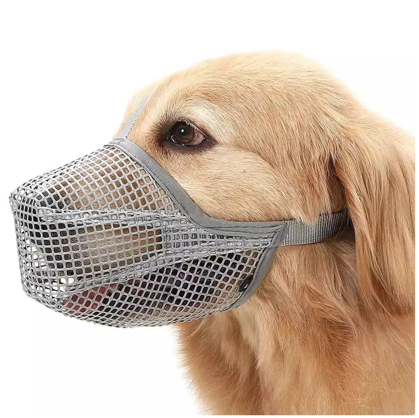 Breathable Mesh Dog Muzzle - anti - Bite, Chew & Scavenge Safety Mask for Dogs