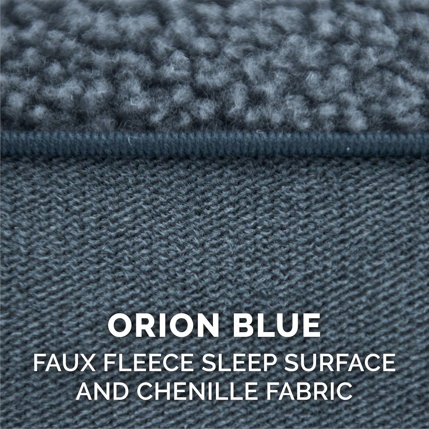 Replacement Dog Bed Cover Sherpa & Chenille Sofa-Style, Machine Washable - Orion Blue, Jumbo (X-Large)