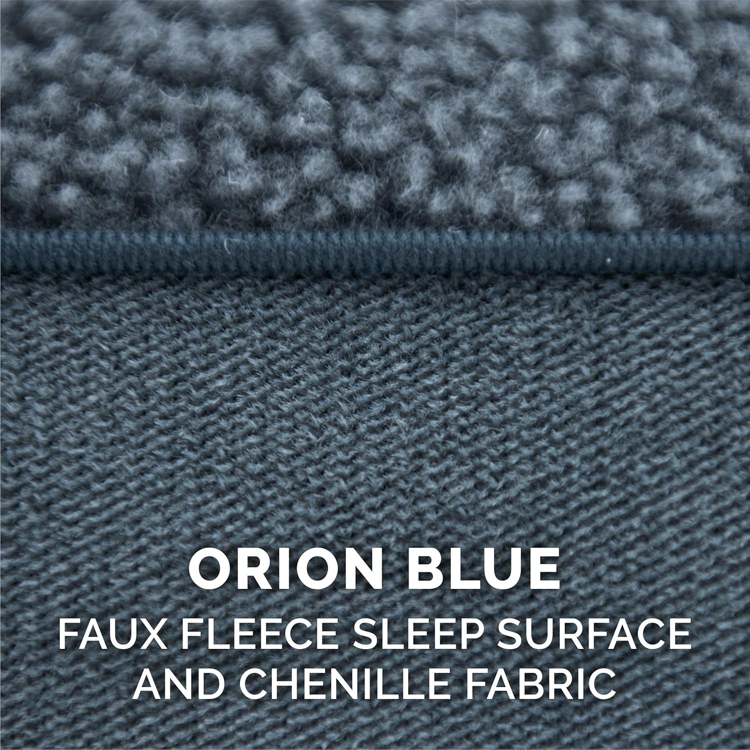 Replacement Dog Bed Cover Sherpa & Chenille Sofa-Style, Machine Washable - Orion Blue, Jumbo (X-Large)