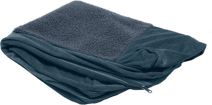 Replacement Dog Bed Cover Sherpa & Chenille Sofa-Style, Machine Washable - Orion Blue, Jumbo (X-Large)