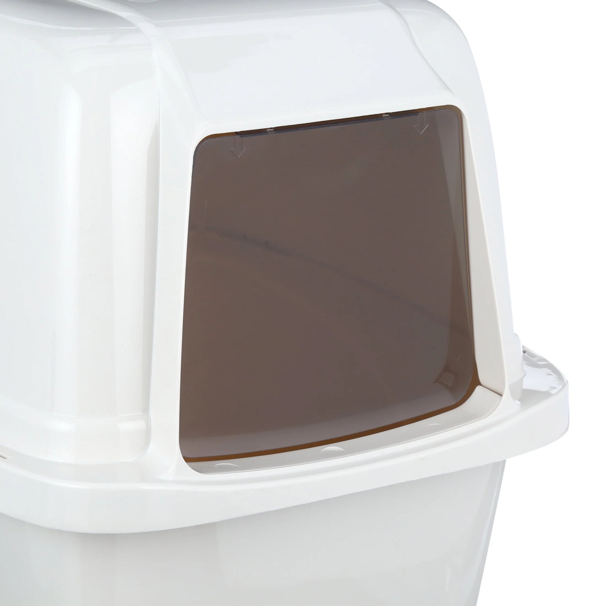 Pets Odor Control Large Enclosed Cat Litter Box, Hooded, Pearl, CP6