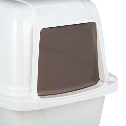 Pets Odor Control Large Enclosed Cat Litter Box, Hooded, Pearl, CP6