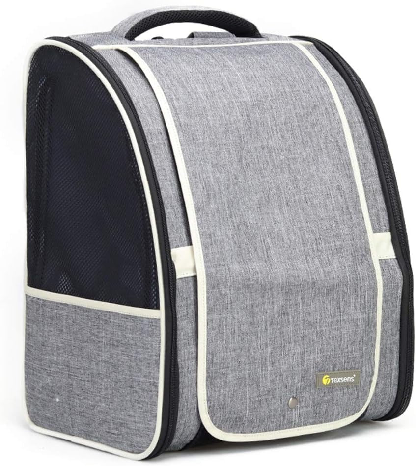 Pet Carrier Backpack with Window Blind for Small Cats Dogs, Ventilated Design, Safety Straps, Buckle Support, Collapsible, Designed for Travel, Hiking, Winter Outing, Outdoor, Go to Vet