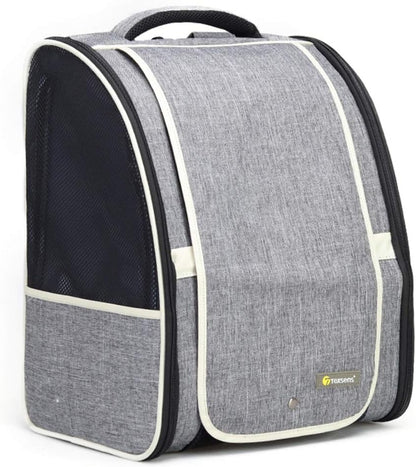 Pet Carrier Backpack with Window Blind for Small Cats Dogs, Ventilated Design, Safety Straps, Buckle Support, Collapsible, Designed for Travel, Hiking, Winter Outing, Outdoor, Go to Vet