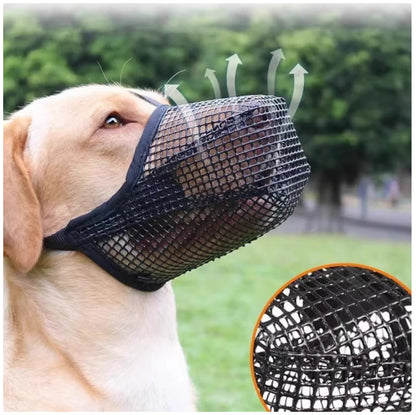 Breathable Mesh Dog Muzzle - anti - Bite, Chew & Scavenge Safety Mask for Dogs