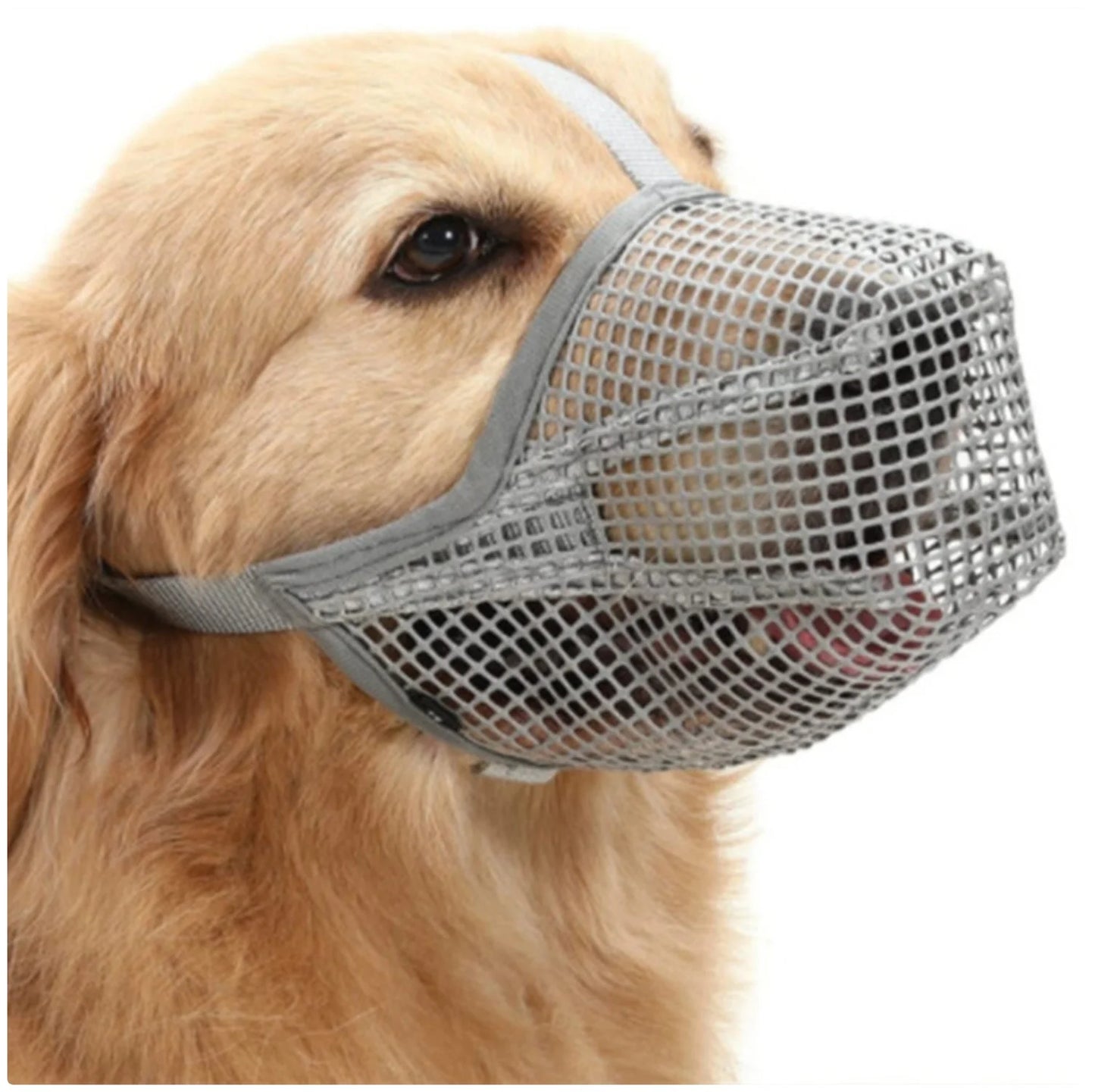 Breathable Mesh Dog Muzzle - anti - Bite, Chew & Scavenge Safety Mask for Dogs