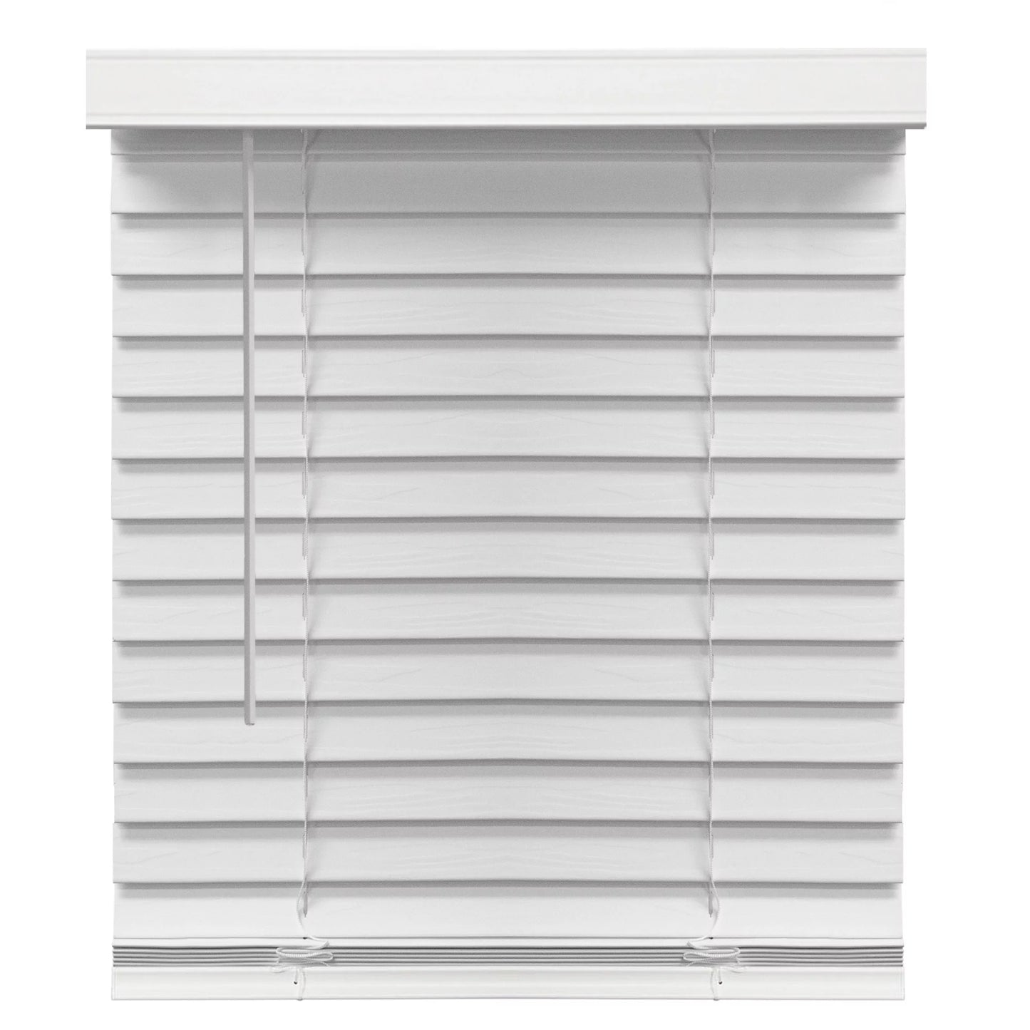 2" Cordless Faux Wood Blinds, White