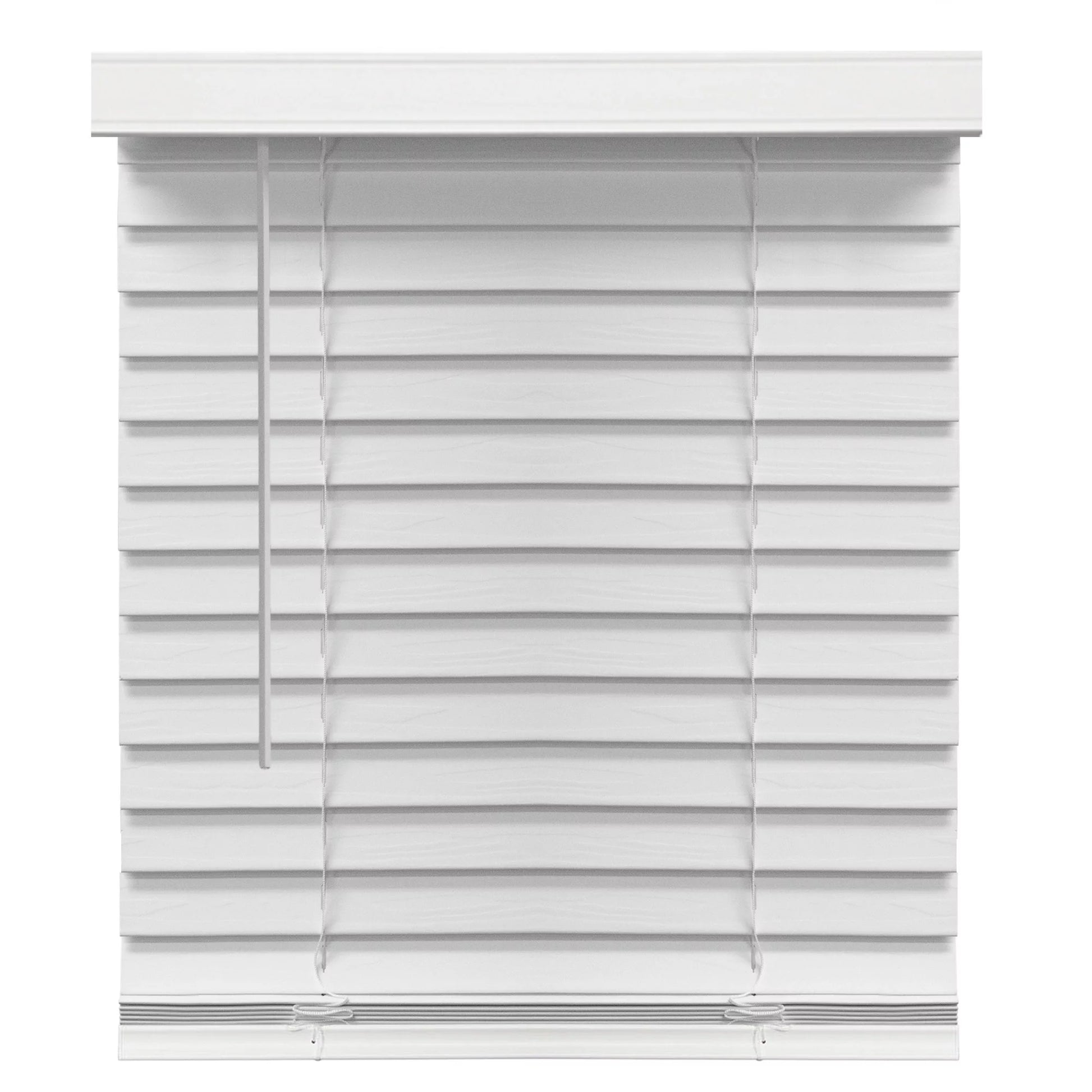 2" Cordless Faux Wood Blinds, White